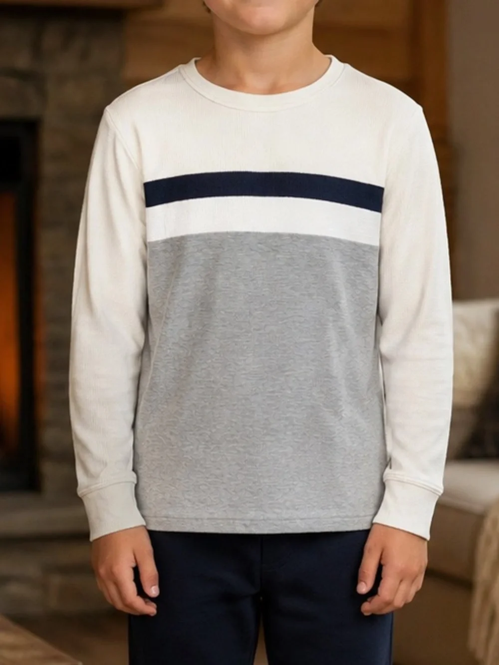 Children’s Place- Colorblock Thermal Shirt Size 7/8
